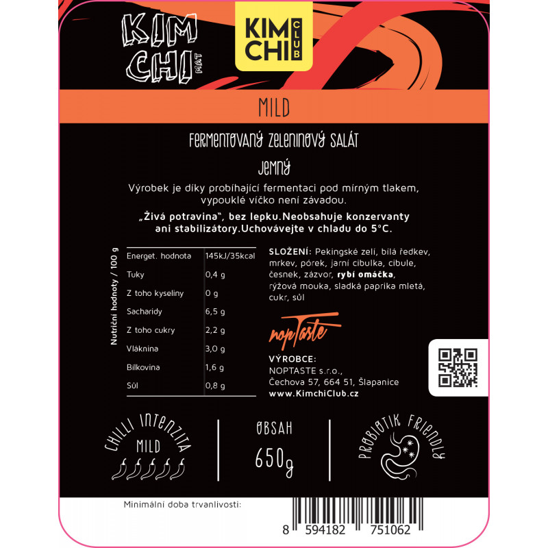 Kimchi Mild 650g.